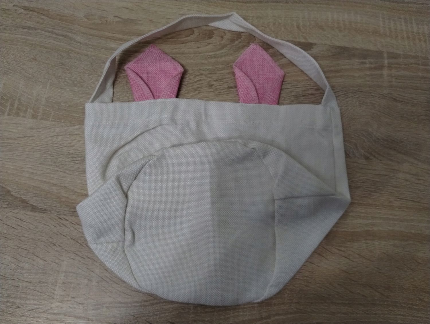 Torba/Koszyk Wielkanocna z Uszami Królika na Prezenty Wielkanocne Różowa