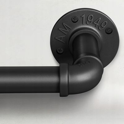 KARNISZ REGULOWANY CZARNY, 76 DO 305 CM, ŚREDNICA 25 MM