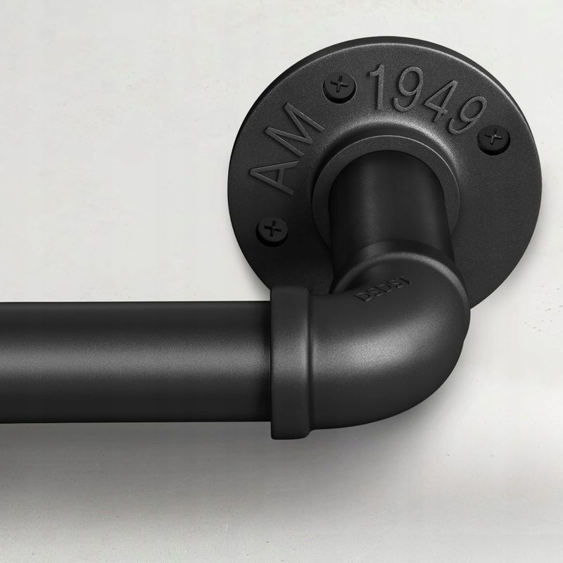 KARNISZ REGULOWANY CZARNY, 76 DO 305 CM, ŚREDNICA 25 MM