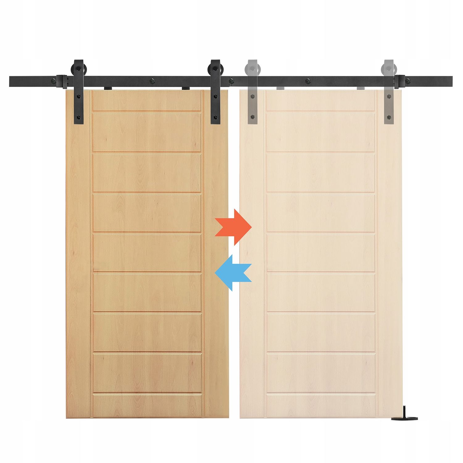 System drzwi przesuwnych 183 cm kompletny zestaw do drzwi przesuwnych TSMST