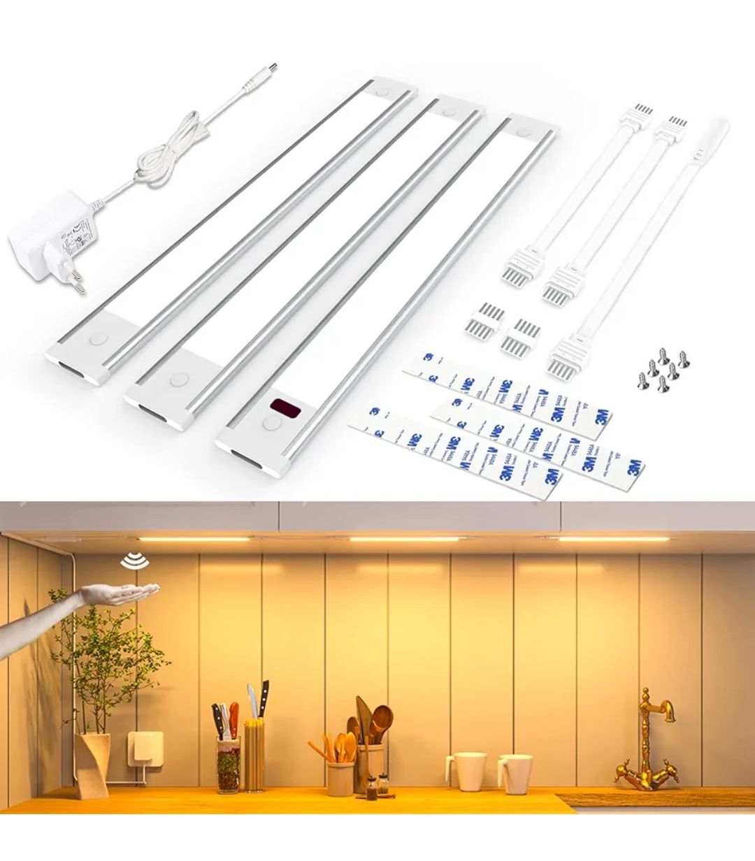 Wobsion Lampa LED, ściemniana z czujnikiem bezdotykowym 42cm x 3szt. 6000K