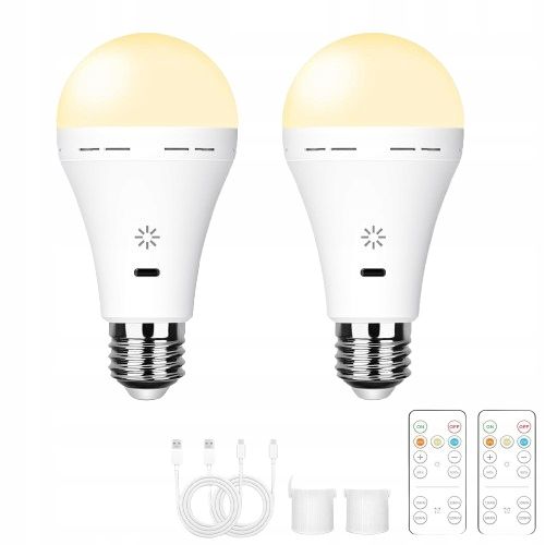 BOBOPAI LED Żarówka E27 7W Zdalnie Sterowana, 3 Kolory, 2szt.
