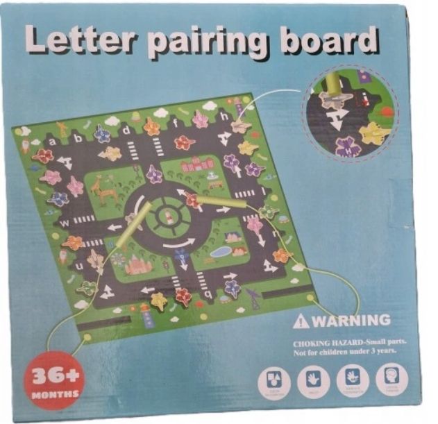 Magnetyczny labirynt litery nauka gra parking drewniana