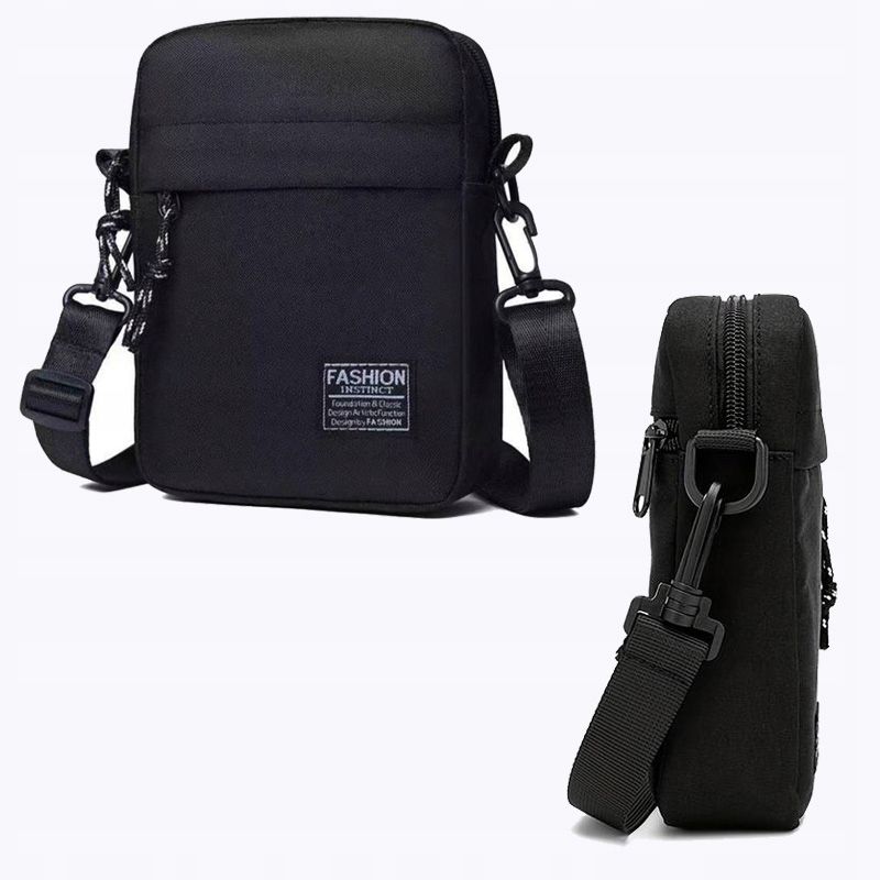 Torebka listonoszka poliester czarny