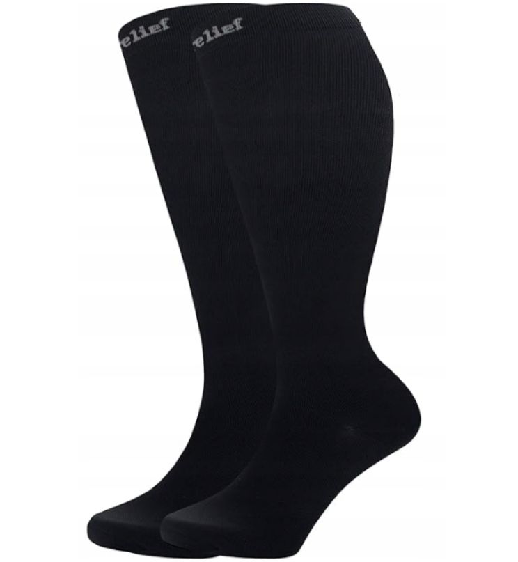 Podkolanówki przeciwżylakowe 360 RELIEF uniwersalny czarne L/XL