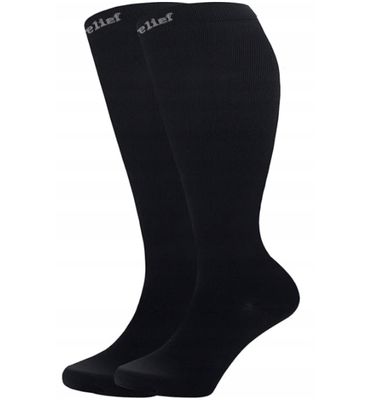 Podkolanówki przeciwżylakowe 360 RELIEF uniwersalny czarne L/XL