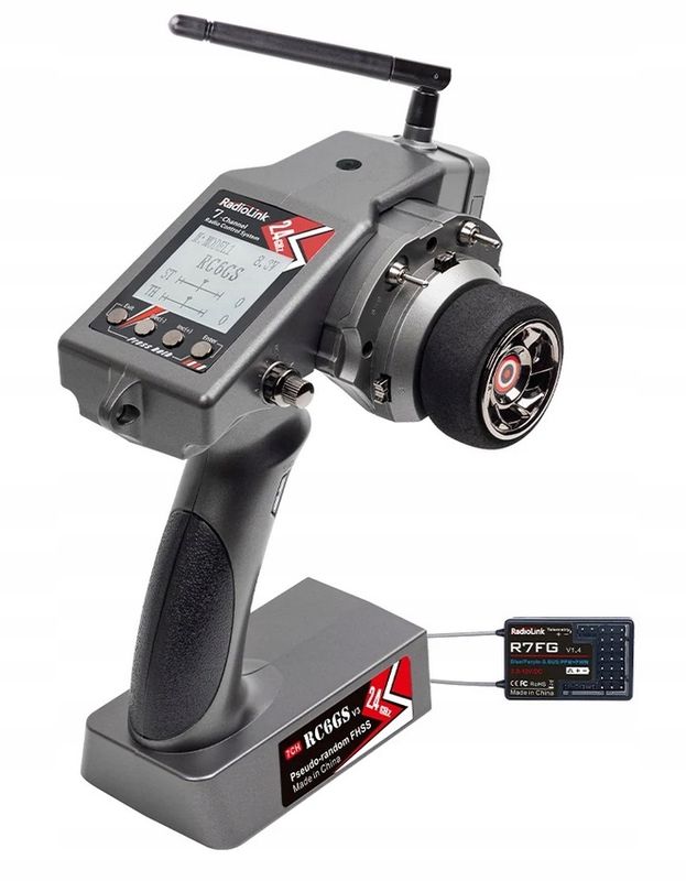 Radiolink RC6GS V3 Nadajnik RC 7CH z Odbiornikiem R7FG Telemetria Żyroskop