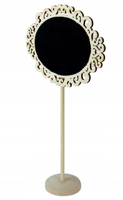 Tabliczki kredowe dekoracyjne ze stojakiem winietki owal 1 sztuka