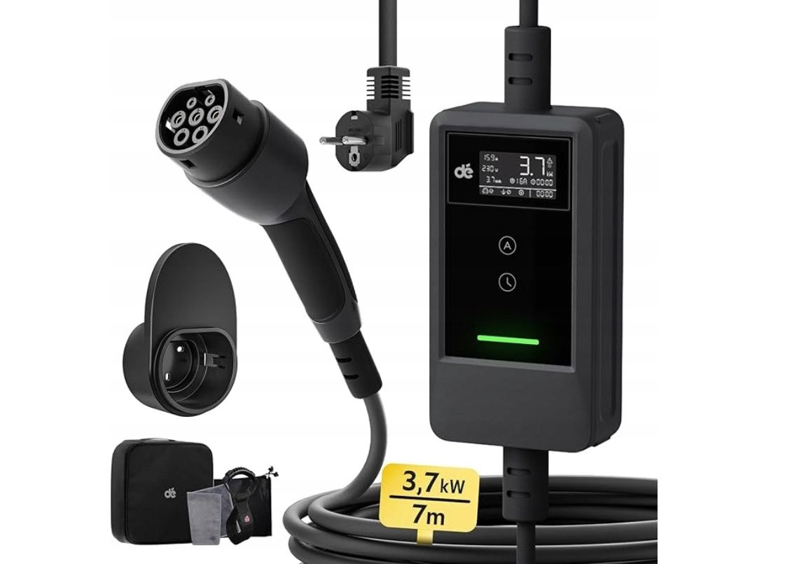 Ładowarka samochodowa Wallbox Mobilny Typ2 3,7kW EV auta elektrycznego 7m