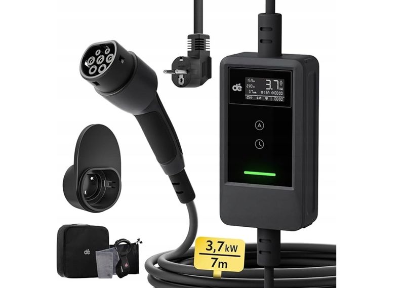 Ładowarka samochodowa Wallbox Mobilny Typ2 3,7kW EV auta elektrycznego 7m