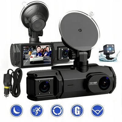 Zestaw rejestratora samochodowego 3 kamery samochodowe WIFI DVR 1080P HDMI