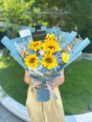 XL size (10色) 🌻向日葵絲花束🌻 / 畢業花束 送禮•生日•紀念日•製造驚喜•
