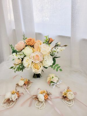 🌸預訂((絲花)) 🌸絲花球襟花優惠套餐 Silk Flower Bouquet package