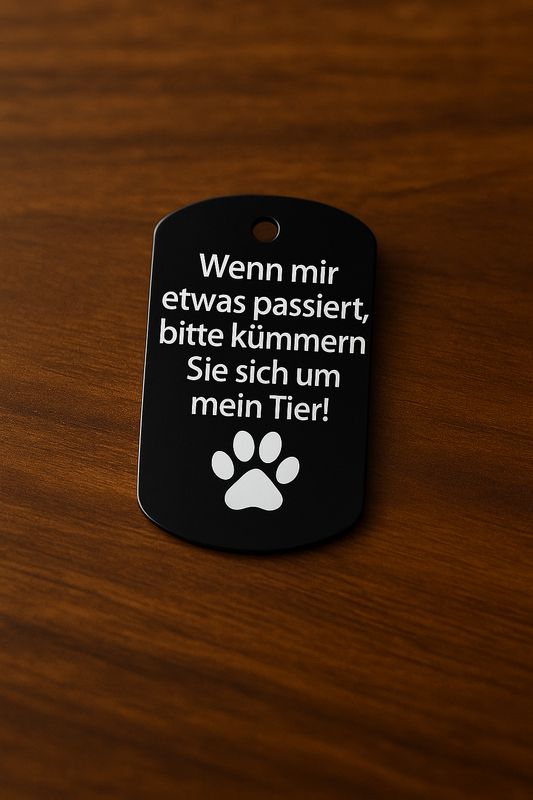 Notfall-Anhänger (ICE) – personalisiert mit Name, Adresse & Telefonnummer