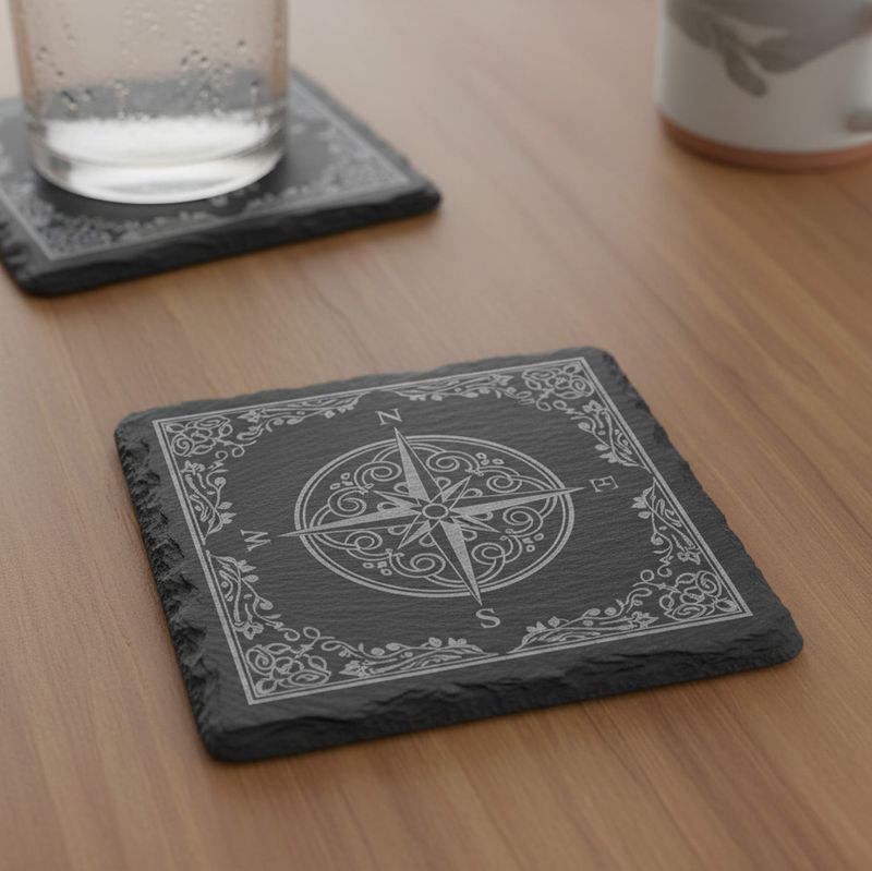 Schiefer Untersetzer graviert