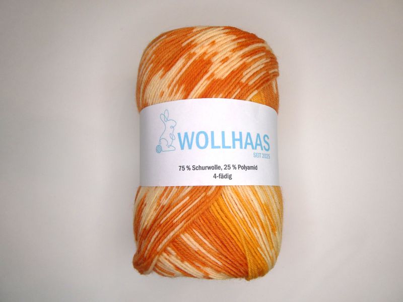 Sockenwolle Norwegermuster (Schurwolle/Polyamid) wilde möhre