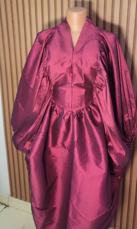 Raw silk fit for all boubou with inner rope