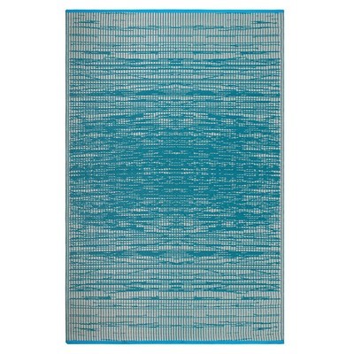 binnen & buiten vloerkleed / buitentapijt - vintage look met verweerd gestreept patroon - aqua blauw - eco recycled plastic tuinkleed & Goodwave faitrade in de maten S/ M/ L / Xl / XXL binnen & buiten vloerkleed / buitentapijt - vintage look met verweerd gestreept patroon - aqua blauw - eco recycled plastic tuinkleed & Goodwave faitrade in de maten S/ M/ L / Xl / XXL