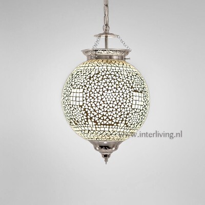 hanglamp Ibiza bol mozaïek transparant