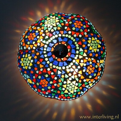 plafonnière mozaïek 25 cm - multi colour - model meloen