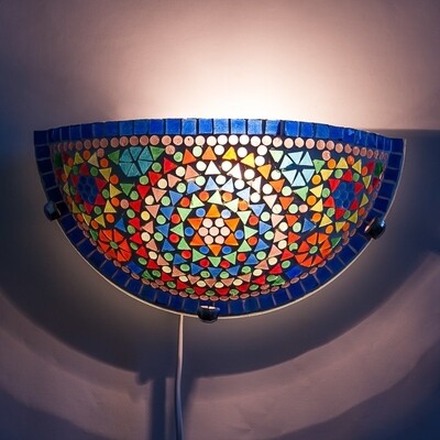 wandlamp glasmozaïek multi colour