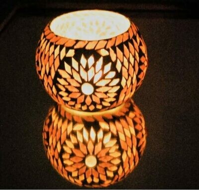 Grote waxinehouder paars turks design