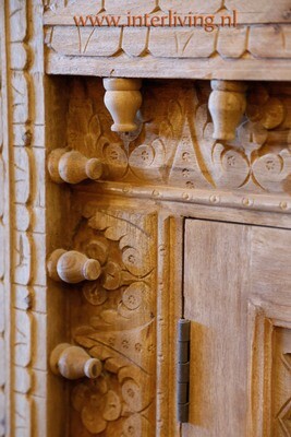 dressoir of TV kast van mango hout uit India - jodhpur - naturel mangohout - 160 cm  x 50 x 40 cm