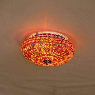 plafonnière mozaïek turkish design - rood/oranje