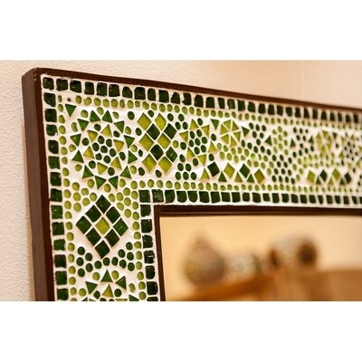 passpiegel groen mozaiek 160cm x 60cm