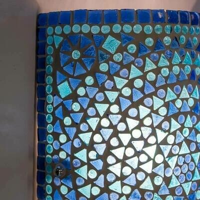 wandlamp mozaïek - Ibiza aqua en blauw tinten