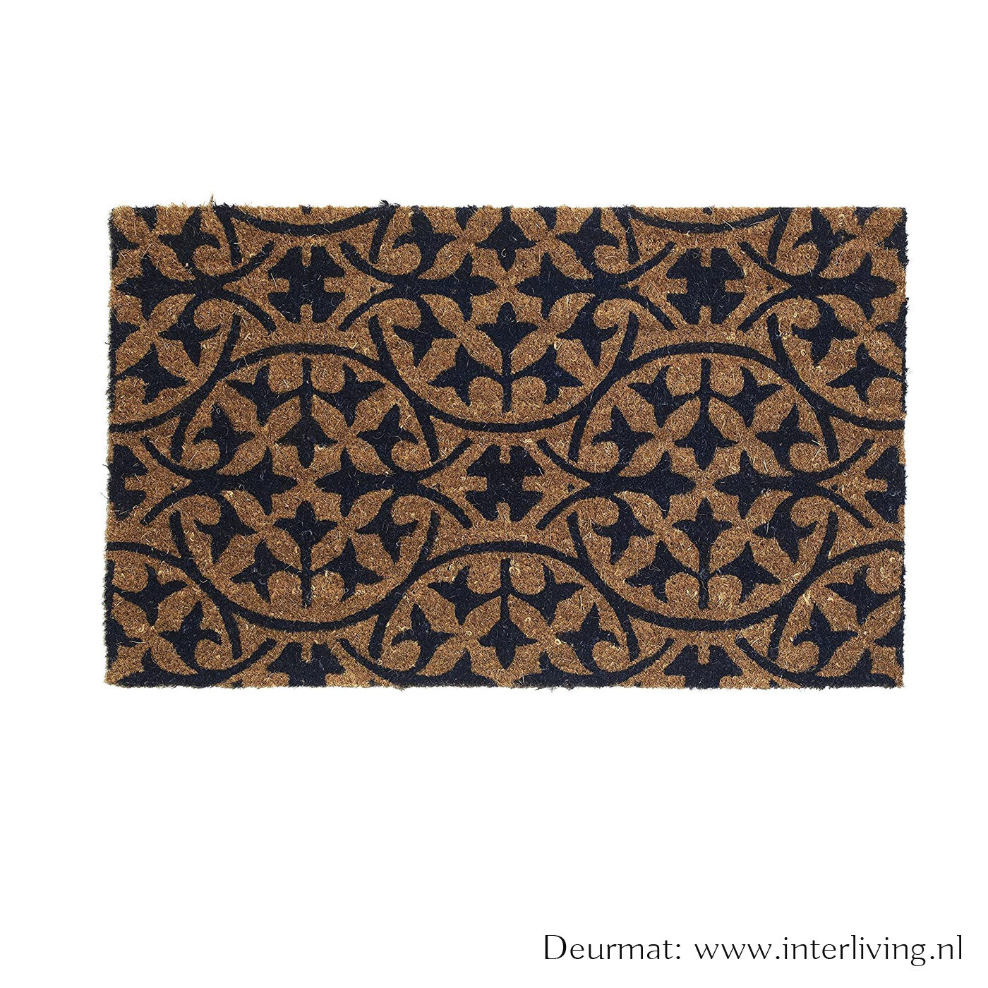 deurmat- om je voeten schoon te vegen - schoonloopmat 46 x  76 cm - Tegel patroon - anti slip onderkant