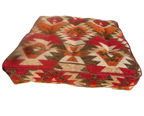 vloerkussen kelim rood - velvet soft