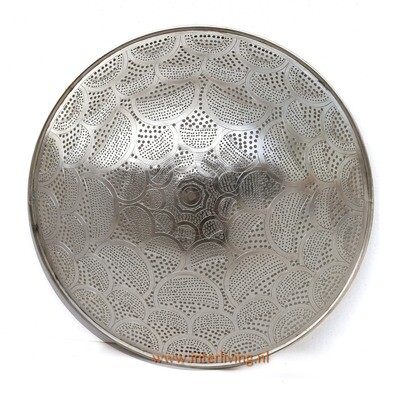 Filigrain plafonnière verzilverd messing "Goma XL" Ø 60 cm  - uit  Tunesië van vernikkeld koper messing