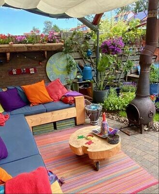 binnen &amp; buiten vloerkleed - gestreept patroon- multi colour - meerdere maten