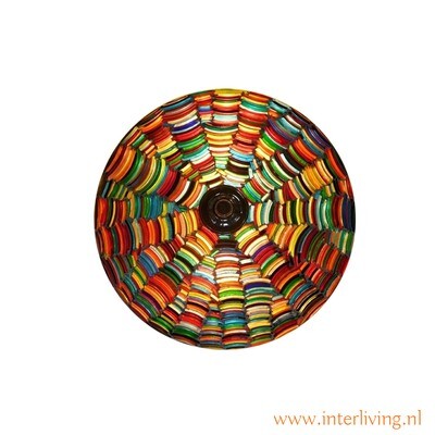 plafondlamp boho stijl - kleurrijke mozaïek armbandjes - 25 cm - handgemaakt plafondlamp boho stijl - kleurrijke mozaïek armbandjes - 25 cm - handgemaakt