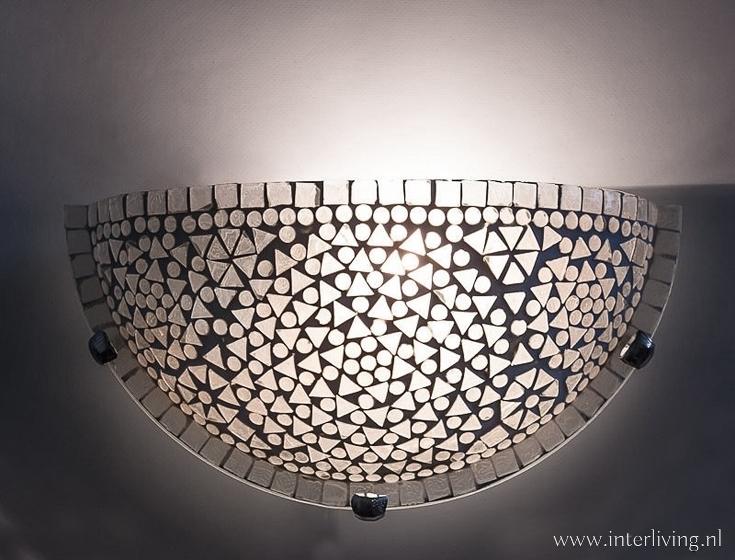 wandlamp glasmozaïek transparant