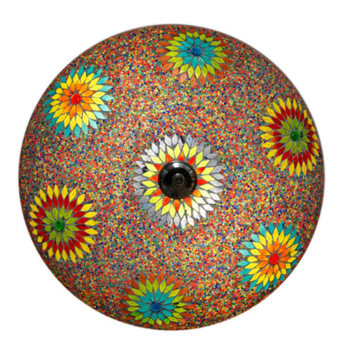 plafonnière mozaïek 50 cm - turks design met kralen multi colour