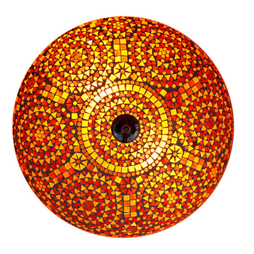 plafonnière mozaïek 50 cm - rood/oranje
