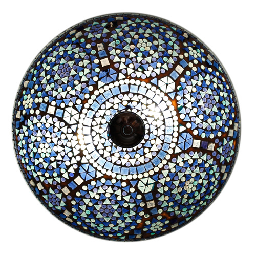 plafonnière mozaïek 38 cm - blauw