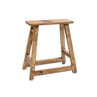 Oude Chinese stoel - rechthoek hoge kruk - handgemaakt van naturel kleur gerecycled massief hout - landelijke stoere stijl - Original Home - eco design Oude Chinese stoel - rechthoek hoge kruk - handgemaakt van naturel kleur gerecycled massief hout - landelijke stoere stijl - Original Home - eco design