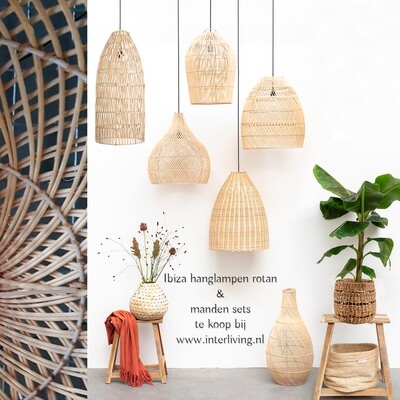 ​Lampenkap uit Bali van rotan - natural kleur - eco design hanglampen van het merk Orginal Home - Fei 01