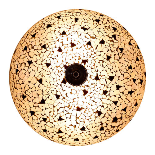 plafonnière mozaïek 38 cm -  broken glass (black&white)