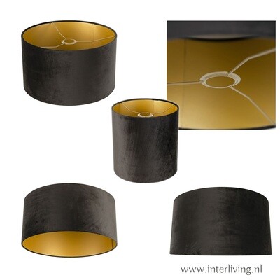 Velvet touch lampenkap- kleur black met binnenkant goud messing kleur - ronde kap van velours fluwelen stof in diverse cilinder maten
ø 15 / 30 / 35 Velvet touch lampenkap- kleur black met binnenkant goud messing kleur - ronde kap van velours fluwelen stof in diverse cilinder maten
ø 15 / 30 / 35