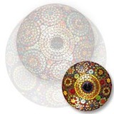 mozaïek plafonnières 25 cm