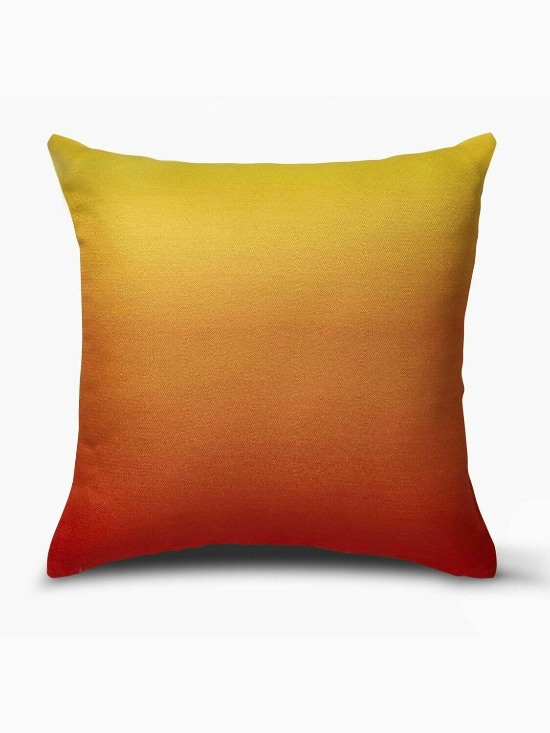 buitenkussen van plastic soda flessen - 51 x 51 cm - oranje / geel -sunset