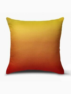 buitenkussen van plastic soda flessen - 51 x 51 cm - oranje / geel -sunset