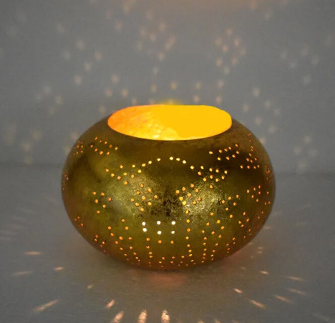 Waxinehouder model ufo filigrain goud