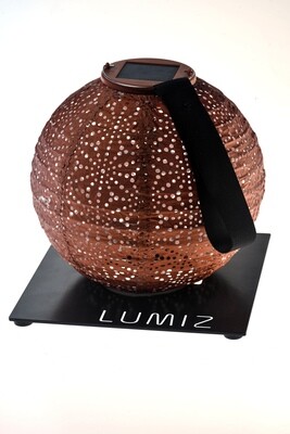 solar lampion met filigrain effect - buitenlamp - Round 20 Sashiko - Koper