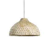 ​Boho lampenkap (incl electra) uit Bali van bananen blad - naturel kleur - eco design hanglamp van het merk Orginal Home -(Abaca Kubah)