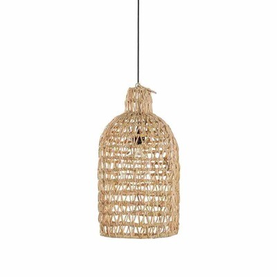 ​Boho lampenkap uit Bali van bananen blad - naturel kleur - eco design hanglamp van het merk Orginal Home -(Pendant Kai)